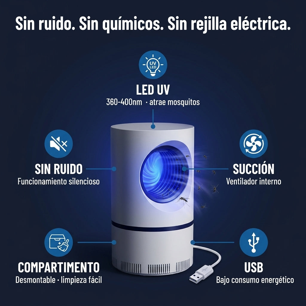 Lampara Mata Y Atrapa Mosquitos — vista 3