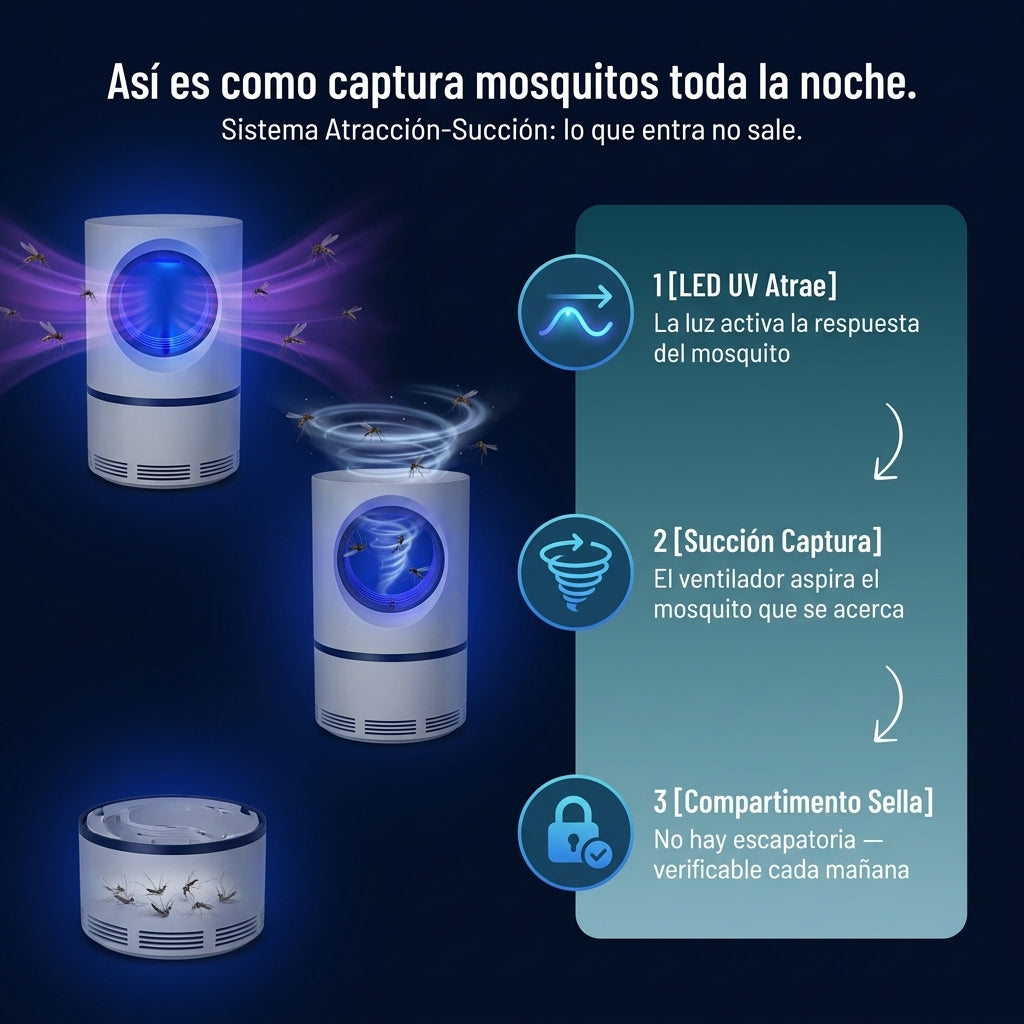 Lampara Mata Y Atrapa Mosquitos — vista 4