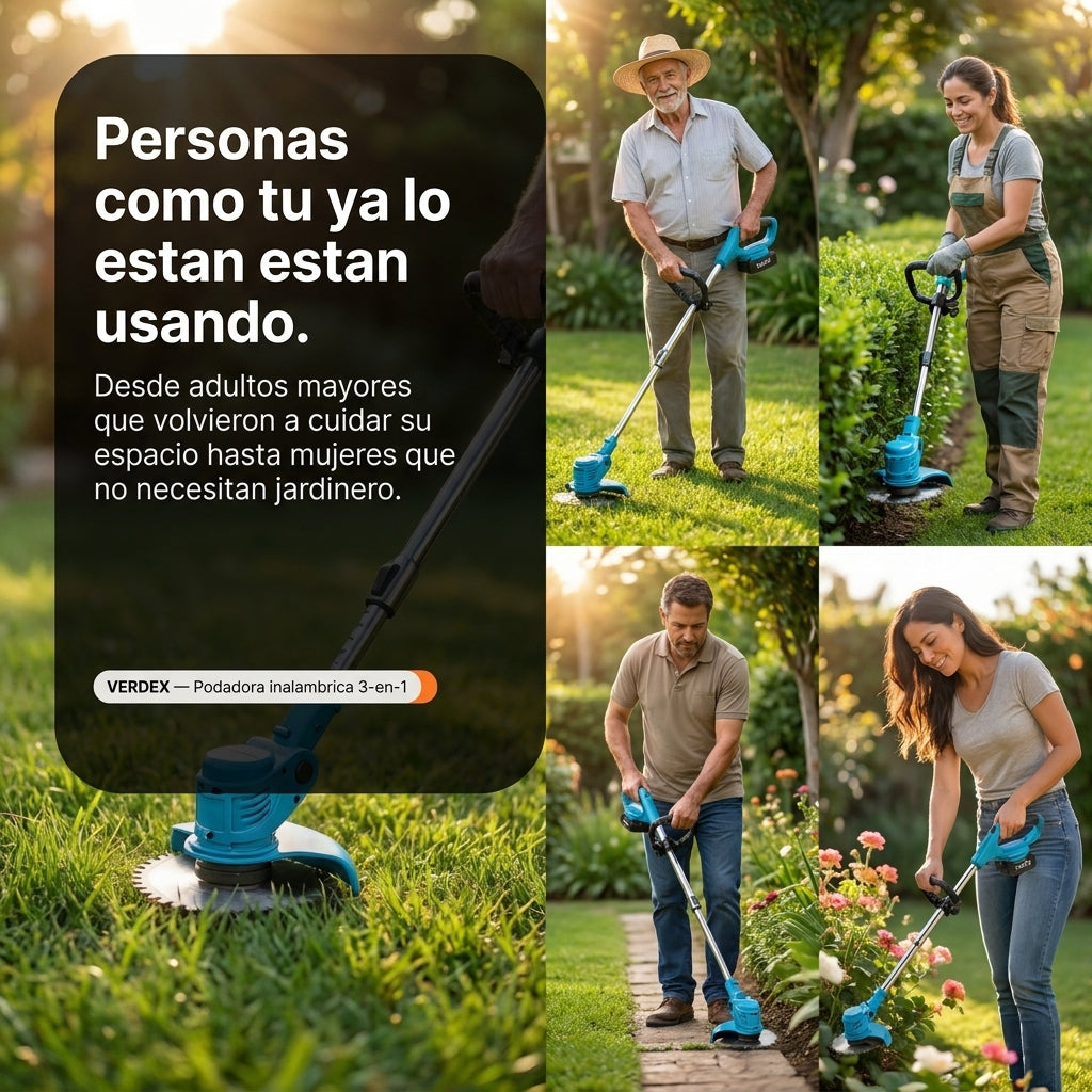 Podadora De Cesped 2 Baterias — vista 5