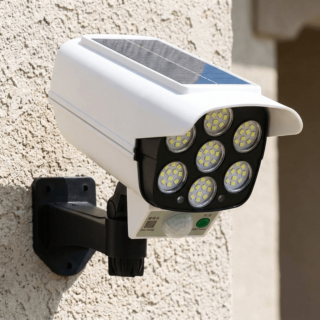 Lámpara solar exterior con sensor de movimiento - Ilumina tu entrada sin cables ni instalación eléctrica